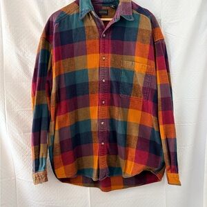 Structure Multicolor Plaid Button Down Shirt
